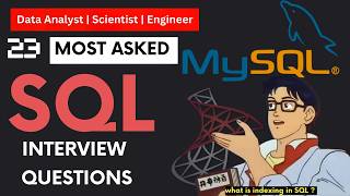 Top 24 SQL interview Questions  | PART 2 |  Data Science | Data Analyst Job| Most Asked SQL Question