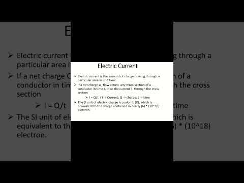electric current electricity