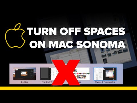 How to Turn off spaces in Apple Sonoma