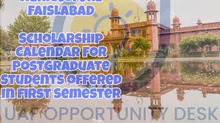 Scholarship Offers In Postgraduate degree Programs In UAF