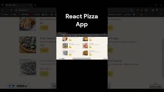React Js Pizza App WEbsite #webdevelopment  #reactjs  #reactproject  #python #motivation #coding