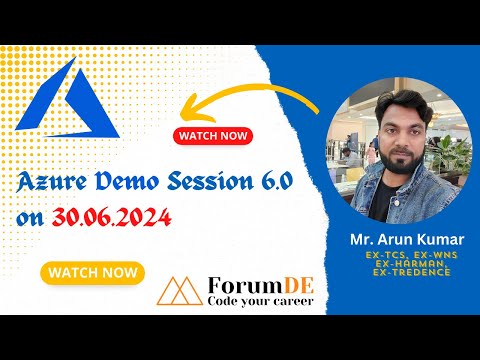 Azure Demo Session 6.0 | Mr. Arun Kumar #azure