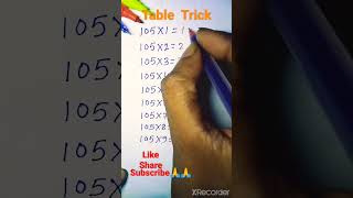 Table of 105 | Table trick #Shorts #Mathvideo