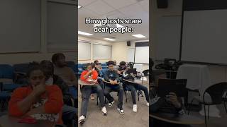 How ghosts scare deaf people 🤨#shorts #comedy #ghost