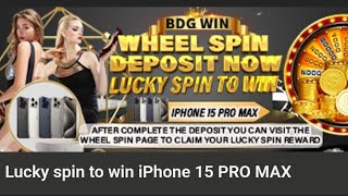 LUCKY SPIN TO WIN I PHONE 📱 15 PRO MAX 😱