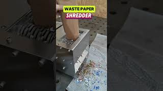 Desktop shredder for waste paper, plastic bottles, cans and other plastic parts. #shredder