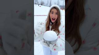 PERFECT SNOWBALL😱❄️ TRY IT WITH SNOW🤯☃️🥣 #shorts #short