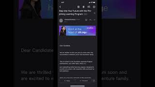 Accenture/ onboarding 2025/ mail for training #accenture #accentureonboarding #accenturetraining