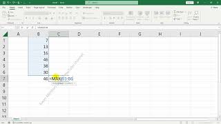 Max formula in Excel-How to find maximum value of a range