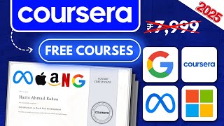 How To Get Coursera Courses for FREE with Certificates in 2025 | Step by Step Complete Guide