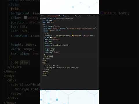 PAGE FOLD ANIMATION #shirts #html
