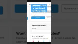 Generate Essays Instantly with TinyWow! Part 5
