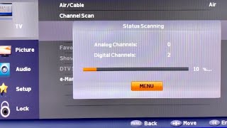 Haier TV - Run a channel scan Auto program for over the air antenna channels