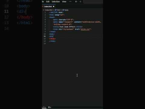 Create Text Zoom Effect | #htmlcss  #codingtutorials