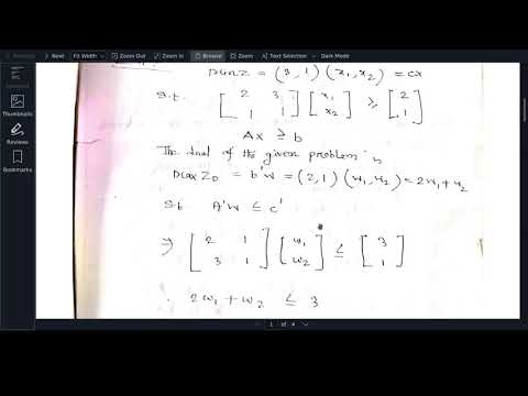 OR: Lecture #17 on Duality, Write dual of the problem, Standard form of primal, Dual of a mixed sys.