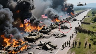 TODAY! A Russian T-90SM tank crew ambushed and destroyed a Ukrainian M1A2 Abrams tank from the US!