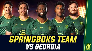 Springboks Team vs Georgia Test | Springboks Team Announcement | Springboks Player Profiles