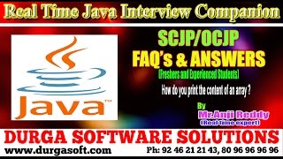 Java Interview Companion|| SCJP/OCJP||How do you print the content of an array?