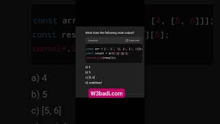 Can You Handle Nested Arrays? 🌀"#CodeMastery #AdvancedJS #ProgrammingQuiz #JavaScriptDev #Learnai