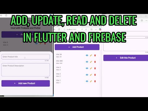 Create, read, update and delete in flutter and firebase - How to create CRUD in flutter and firebase