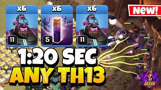 TH13 Yeeter Attack With 6 Bat Spell | TH13 Attack Strategy (Clash of Clans)