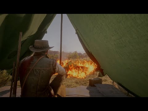 1. Set on fire, 2. Sit in tent