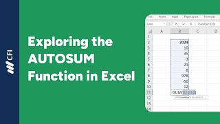 How to use the AUTOSUM Shortcut Function in Excel