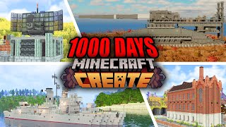 1000 Days Of Minecraft Create Mod Civilization [FULL MOVIE]