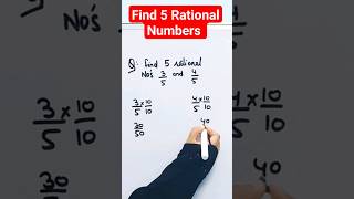 Find 5 Rational Numbers between 3/5  and 4/5 #class9 #shorts