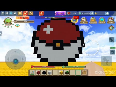 Block man go || Sky block || making pokemon boll