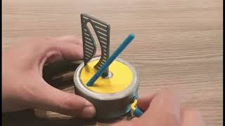 illusion- 3d printed straight pole going through curve path