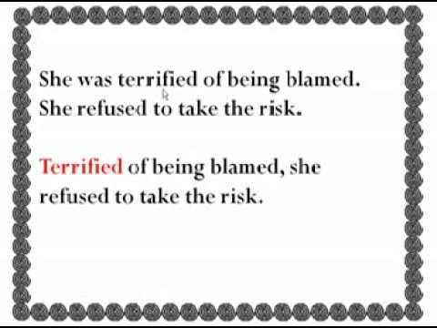 Joining sentences using verb-ing and adjectives
