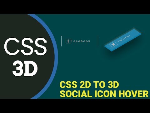 You Will Regret Not Using 3D Effects In Your NEXT Web Design Project - 2D to 3D Social Icon Hover