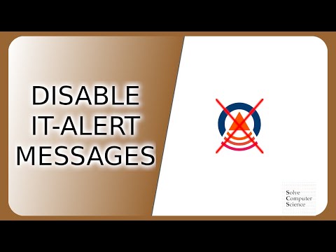 Disable IT-alert messages
