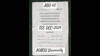 #MCOM #IGNOU #IBO02 #TEE #DEC #2024 #important #pgpreparation #2025TeeExam📚 #question 📚