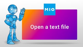 Open a text file  | How-to basics in MIObdt