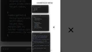hamburger toggle menu using html,css,js. #html #css #javascript #jstips #shorts