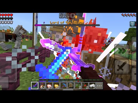 Dual Wield Mayhem in the Villager Kingdom (First-Person) Minecraft bedrock