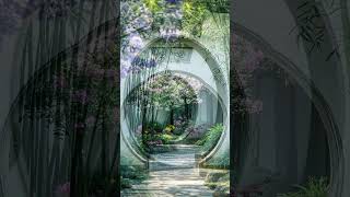 月门裁竹纳烟景，静牖缀薇绽素心#丹韵静心#禅悟人生#修行#悟人生之道#修心修行#古风#人生感悟#诗画中国#古风#人生感悟#国学文化#疗愈#治愈#唯美意境 #Danura_丹韵静心_Healing