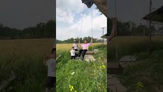 小院周围的麦子黄了🌾五一节就在院子放空身心，感受麦田的美！ #我的乡村生活 #小院时光 #下午茶 #小院改造 #稻田风光