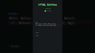 Html Entities