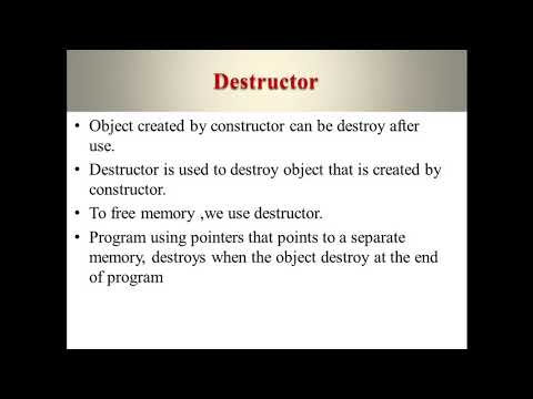 Destructor|what is destructor in c++ with examples|constructor vs destructor in c++with examples