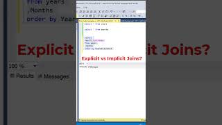 #SQL Implicit vs Explicit Joins. #datascience #programming #coding #sqltutorial