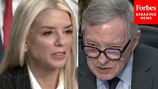 'Are You Familiar With Something Called The QAnon Conspiracy?': Dick Durbin Grills Pam Bondi