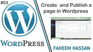 How to create a pages in wordpress
