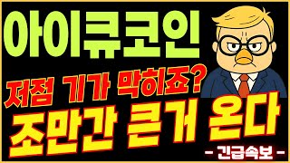 [아이큐코인 전망] 매수 전부 하셨죠? 5원 저점 지켜주면 조만간 큰거 한방 터질겁니다~!!!