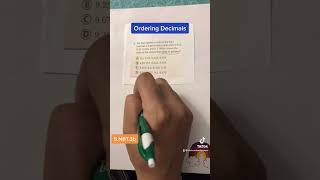 Ordering Decimals  #mathlesson #teachersofyoutube #decimals #ordering #wordproblems