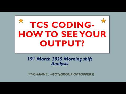 How to see your output in TCS FREE NQT coding compiler. TCS NQT EXAM 2025 APTITUDE & CODING