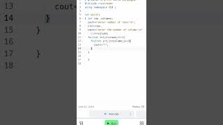 Program For Solid Rectangle Using  C++ 😤🤬😡 Day 3#shorts Code for rectangle of star⭐