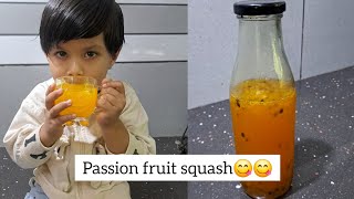 Passion fruit squash 😋😋🍹